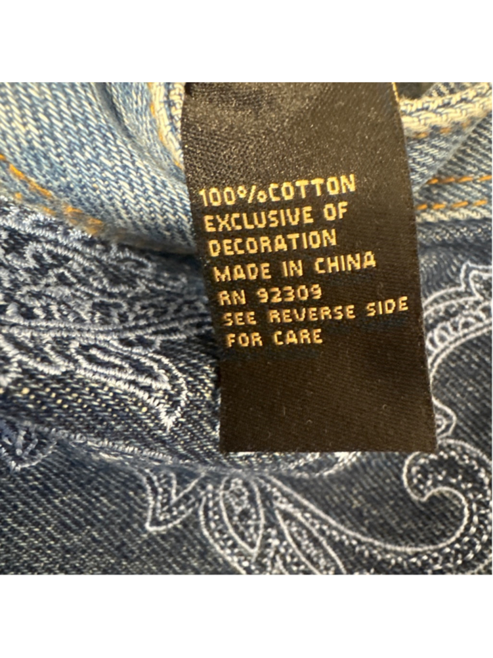 DG2 by Diane Gilman 30th Anniversary Denim Jean Tote Bag Purse Paisley Pocket - Picture 9 of 9